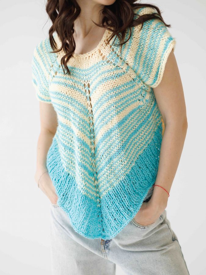 Паутинка желто-голубая