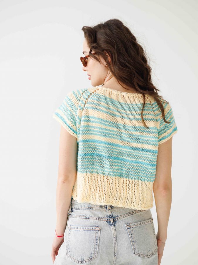 Паутинка желто-голубая