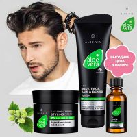 Бальзам 2 в 1 для укладки волос и бороды ЛР Aloe Vera
