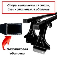 Багажник на крышу Лада Калина (седан / хэтчбек), ЕД, стальные дуги