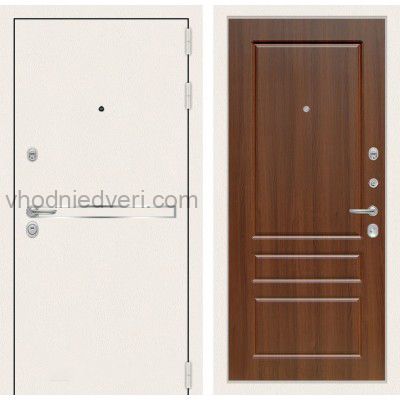 Входная дверь Лабиринт LINE WHITE - 03 Орех бренди