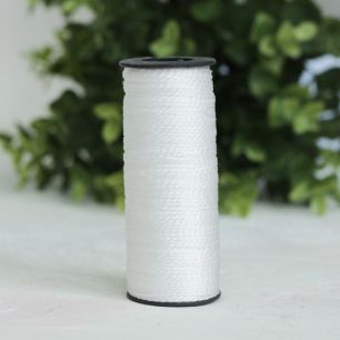 Нить крученая, 2-х прядная, ПП, d=1,3 мм, 50 м, белая