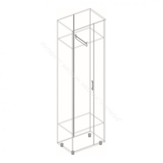 Шкаф "Граф" 2-х створчатый для одежды Перламутр/Дуб баррик