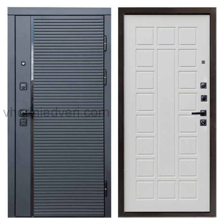 Входная дверь Termo-door Black Line - Престиж Бежевый матовый