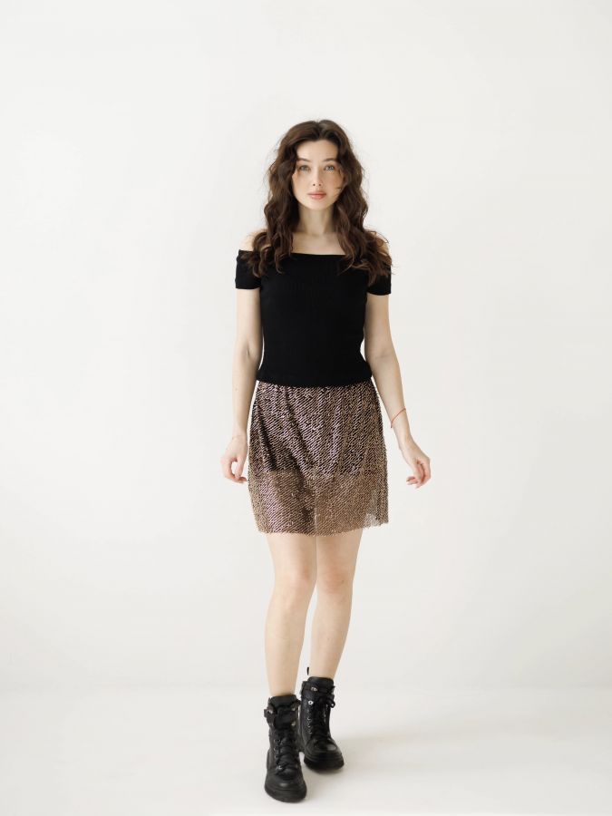 Топ футболка черная