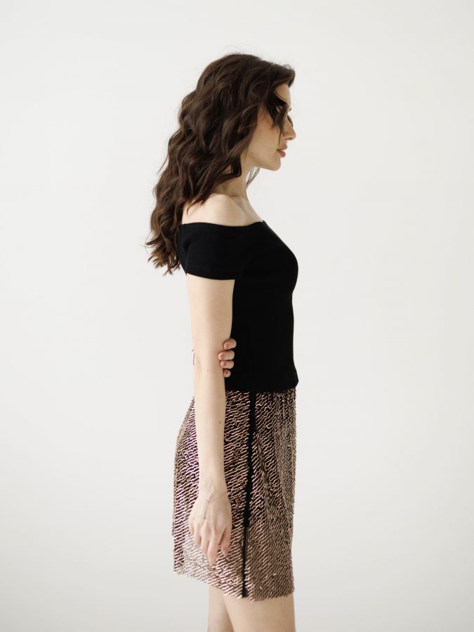 Топ футболка черная