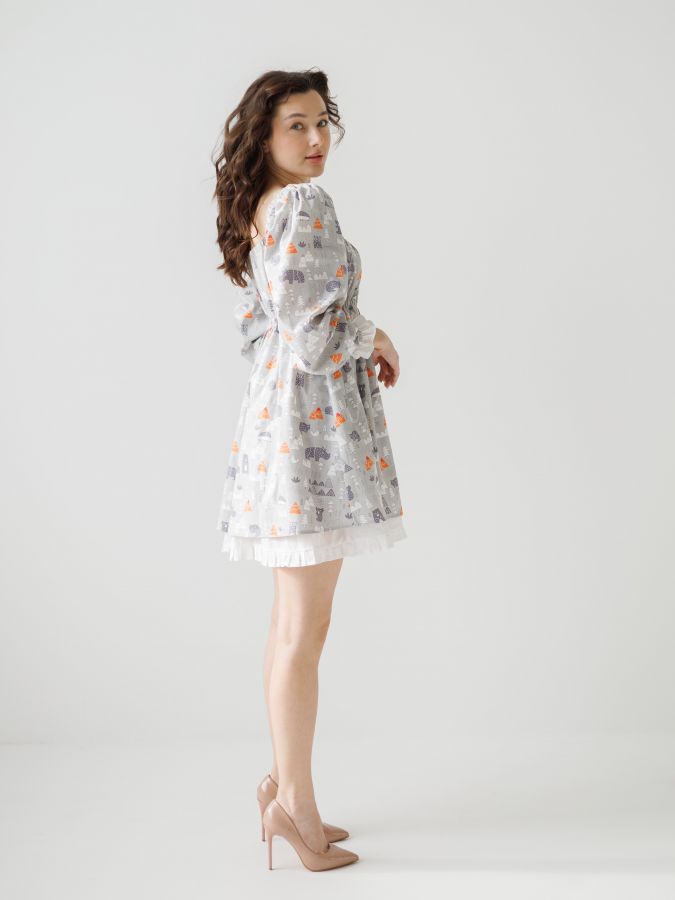 Платье Babydoll Limited серый лес