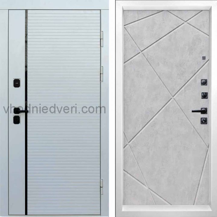 Входная дверь Termo-door WHITE LINE - Лучи Бетон светлый
