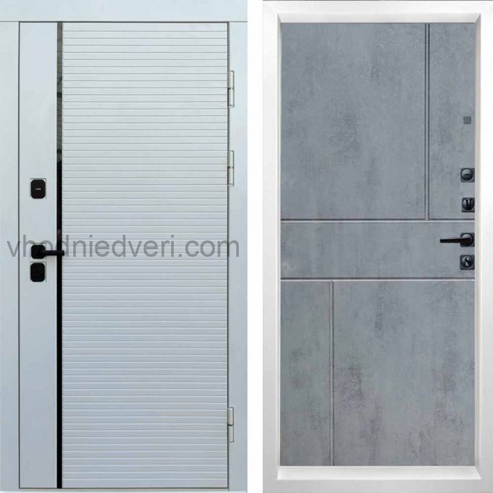 Входная дверь Termo-door WHITE LINE - Горизонт Бетон темный