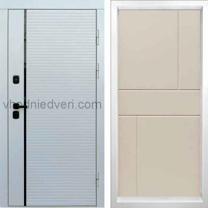 Входная дверь Termo-door WHITE LINE - Горизонт Слоновая кость