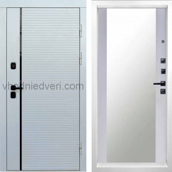 Входная дверь Termo-door WHITE LINE - Зеркало Белый софт