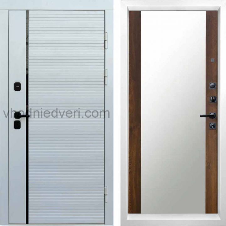 Входная дверь Termo-door WHITE LINE - Зеркало Дуб