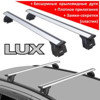 Багажник на крышу Peugeot 3008 2016-..., Lux, крыловидные дуги на интегрированные рейлинги