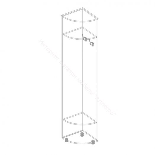 Стеллаж угловой "Граф" Дуб золотистый