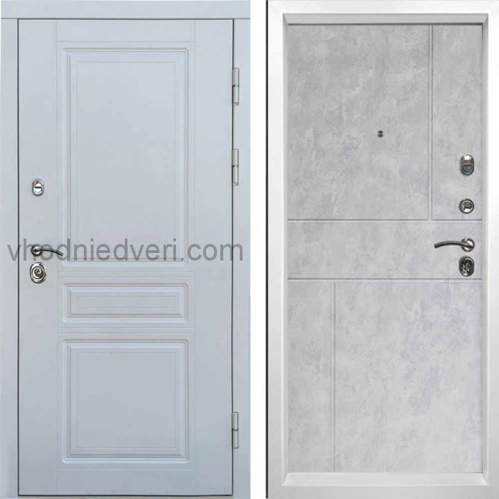 Входная дверь Termo-door Орегон WHITE - Горизонт Бетон светлый