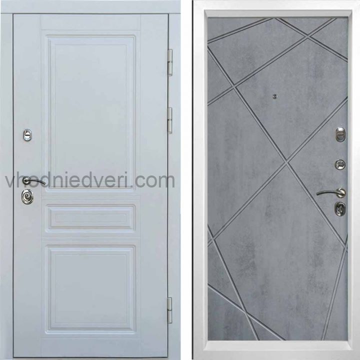 Входная дверь Termo-door Орегон WHITE - Лучи Бетон темный