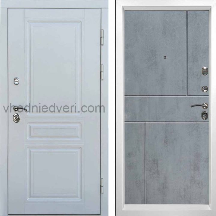 Входная дверь Termo-door Орегон WHITE - Горизонт Бетон темный