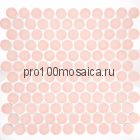 KO28-CORAL. Плитка Мозаика из керамогранита, круглая, коралловый, 312х330х6 мм, чип d28