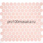 KO28-CORAL. Плитка Мозаика из керамогранита, круглая, коралловый, 312х330х6 мм, чип d28