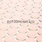 KO28-CORAL. Плитка Мозаика из керамогранита, круглая, коралловый, 312х330х6 мм, чип d28