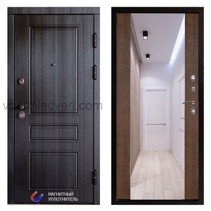 Входная дверь Termo-door Орегон Венге - Зеркало Дуб
