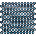KO28-7R. Плитка Мозаика из керамогранита, круглая, синий, 312х330х6 мм, чип d28