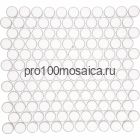 KO28-1R. Плитка Мозаика из керамогранита, круглая, белая, 312х330х6 мм, чип d28
