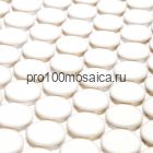 KO28-1R. Плитка Мозаика из керамогранита, круглая, белая, 312х330х6 мм, чип d28