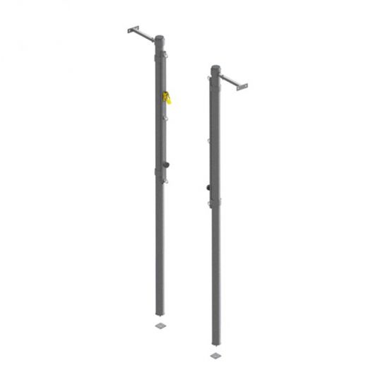 Стойки волейбольные универсальные круглые пристенные с системой натяжения