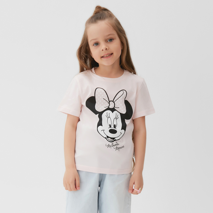 Футболка детская Disney "Minnie Mouse", рост 98-104 (30), розовый МИКС