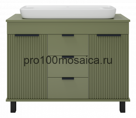 Тумба под раковину напольная Brevita Enfida 100 (зеленая)
