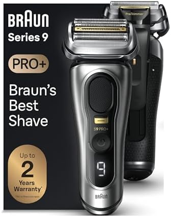 Электробритва Braun Series 9 Pro+ 9567cc Wet & Dry с центром SmartCare 6-в-1 и дорожным футляром, серебристая