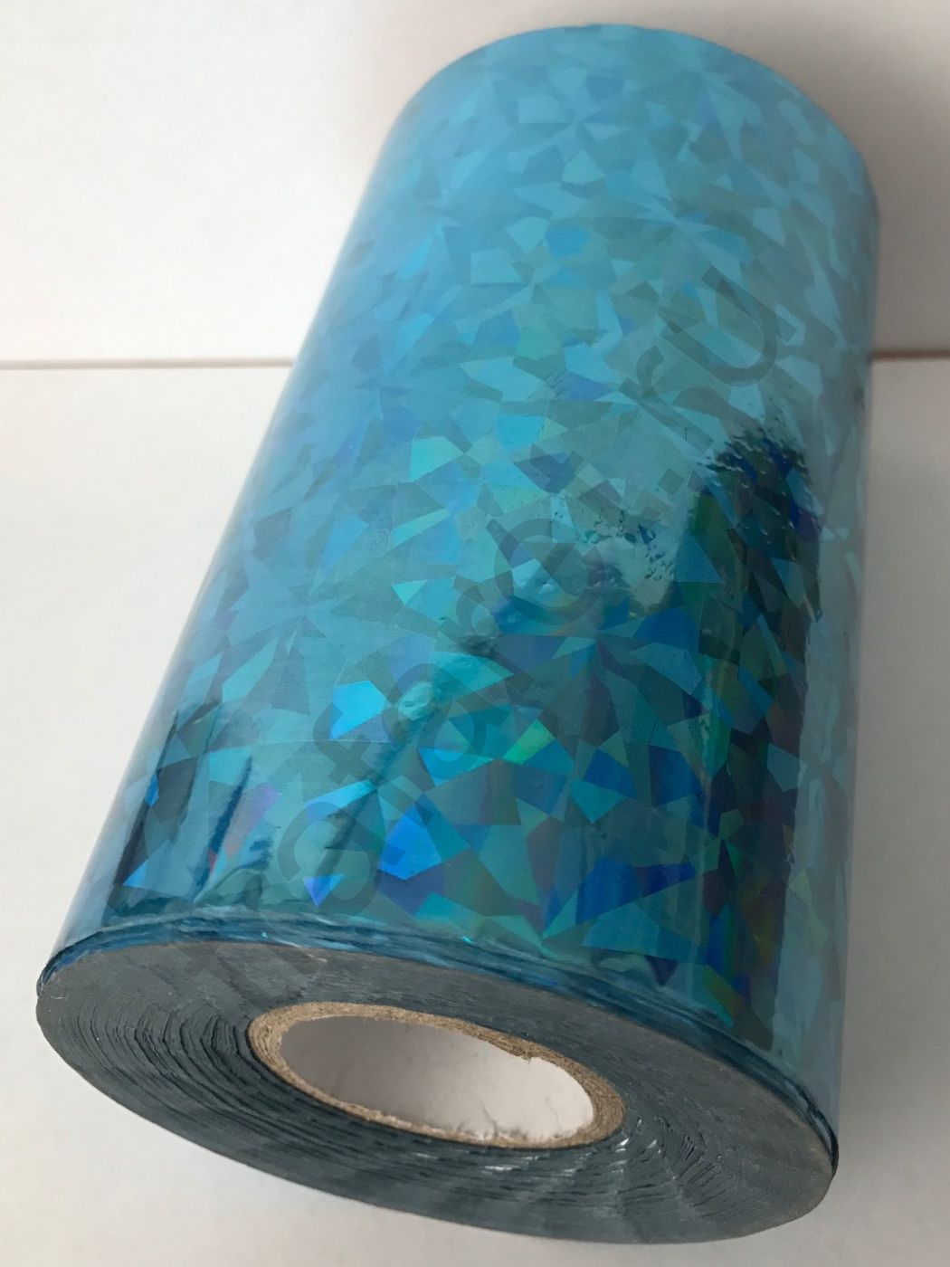 Фольга для тиснения по пластику и бумаге 507 Holographic Blue F04, Рулонная, 640/100 мм, 120 м, голографический синий