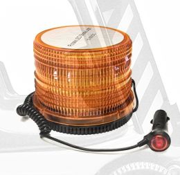 -Маячок проблеск. 12-24В (Ж) LED на магните от прикур. 75 диодов, 14.4W D147x118mm TD2968008AY, шт.