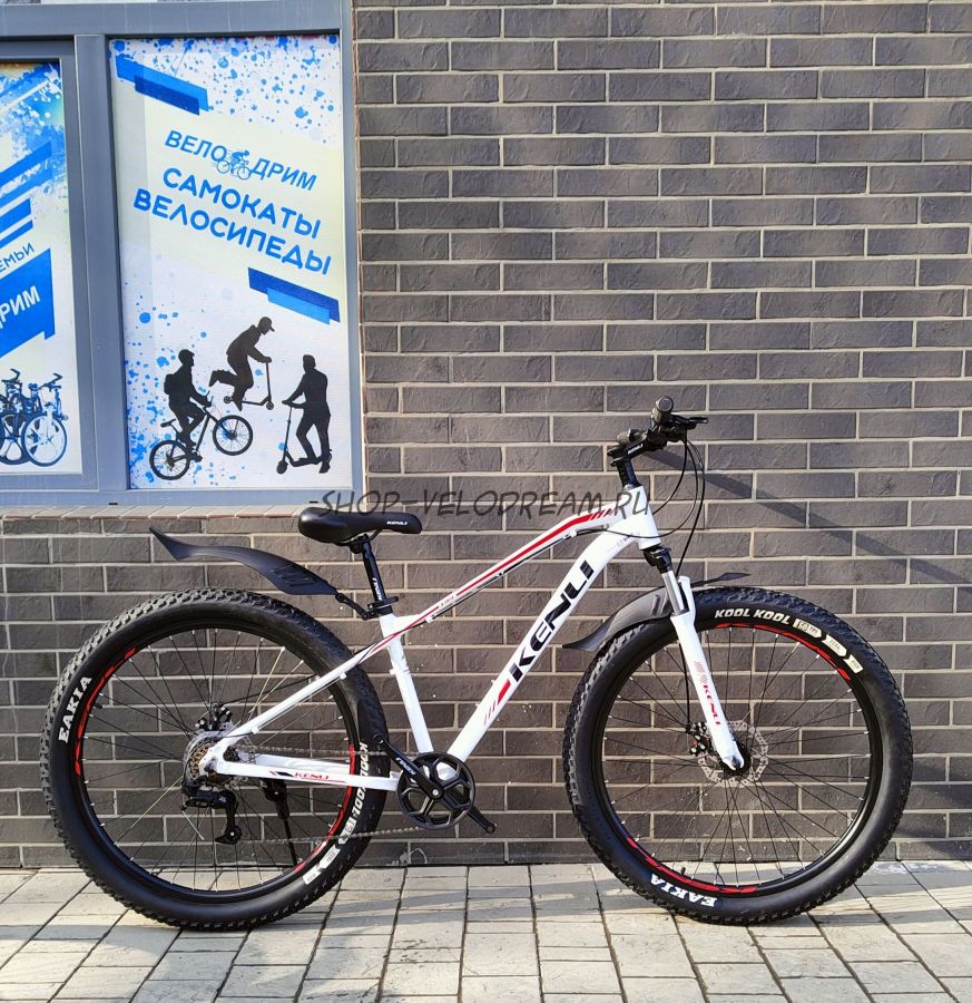 Велосипед полуфет 29"  3.0" алюминиевый 8 скоростей Kenli WH