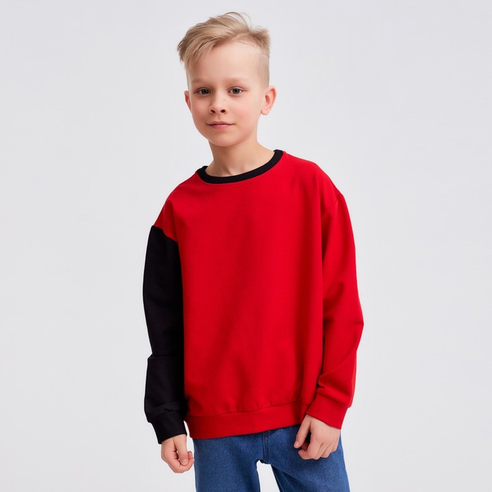 Джемпер для мальчика MINAKU: Casual Collection KIDS цвет красный, рост 128