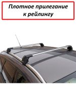 Багажник на крышу Ford Focus 3 sw universal 2011-..., Turtle Air 2, аэродинамические дуги на интегрированные рейлинги (серебристый цвет)