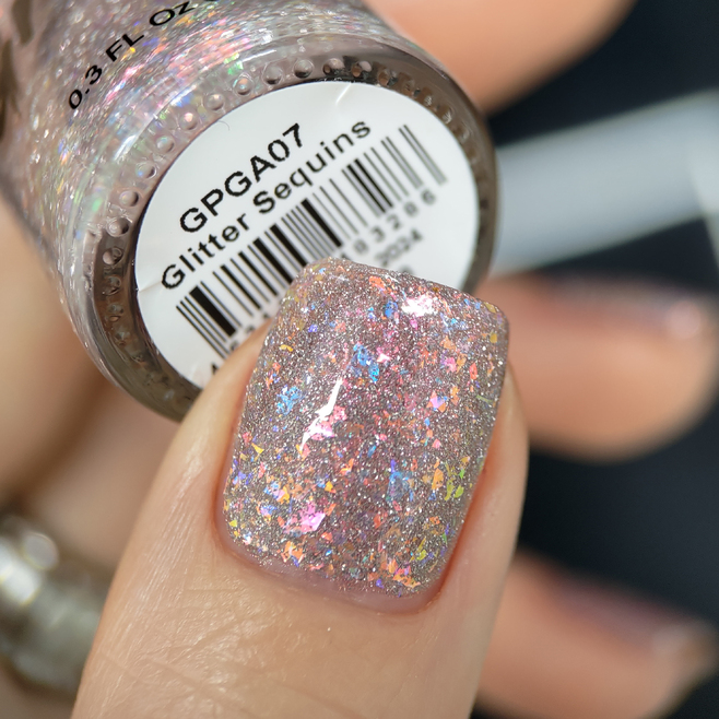 Лак для ногтей Grattol Color Nail Polish Glitter Sequins 9ml