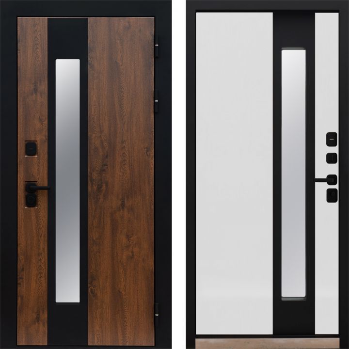 Дверь Входная Termo-door Арктика Дуб/Белый софт с Терморазрывом и Стеклопакетом