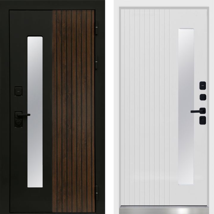 Дверь Входная Termo-door Флагман/Белый софт с Терморазрывом и Стеклопакетом, белый короб