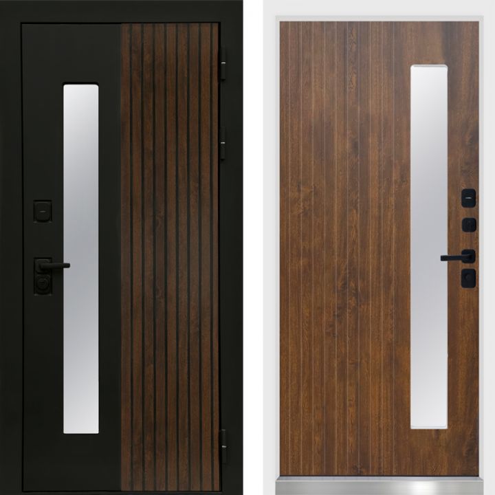 Дверь Входная Termo-door Флагман/Дуб с Терморазрывом и Стеклопакетом, белый короб