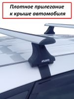 Багажник на крышу Nissan Leaf 1, Атлант, крыловидные аэродуги, опора Е