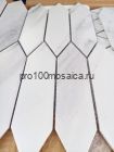 ROYAL СARRARA  Плитка мозаика белая с серыми прожилками PORCELAIN, 257.5*313*6 (ORRO Mosaic)