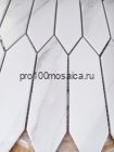 ROYAL СARRARA  Плитка мозаика белая с серыми прожилками PORCELAIN, 257.5*313*6 (ORRO Mosaic)