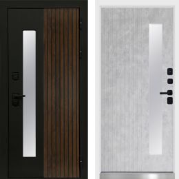 Дверь Входная Termo-door Флагман/Бетон светлый с Терморазрывом и Стеклопакетом, белый короб