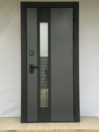 Дверь Входная Termo-door Арктика Графит - Дуб с Терморазрывом и Стеклопакетом