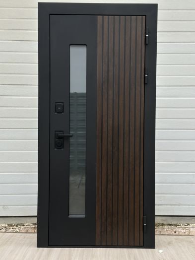 Дверь Входная Termo-door Флагман - Бетон светлый с Терморазрывом и Стеклопакетом, белый короб