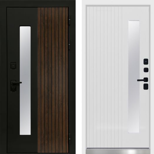 Дверь Входная Termo-door Флагман/Белый софт с Терморазрывом и Стеклопакетом, белый короб