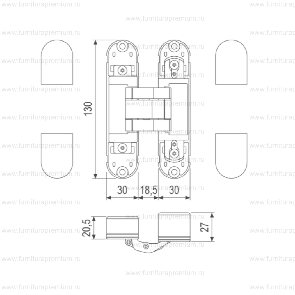 Петля скрытая AGB Eclipse 2.1