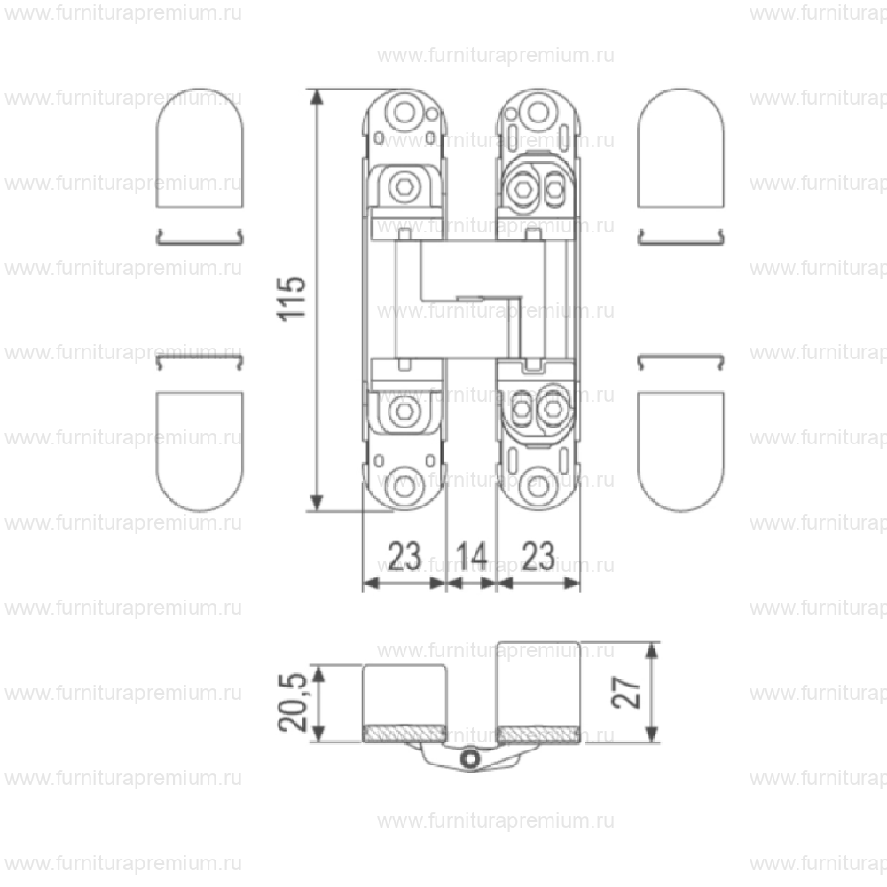 Петля скрытая AGB Eclipse 3.2